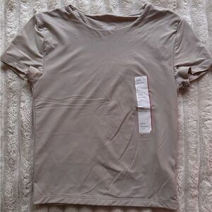 Beige Short Sleeve T-Shirt / Baby Tee